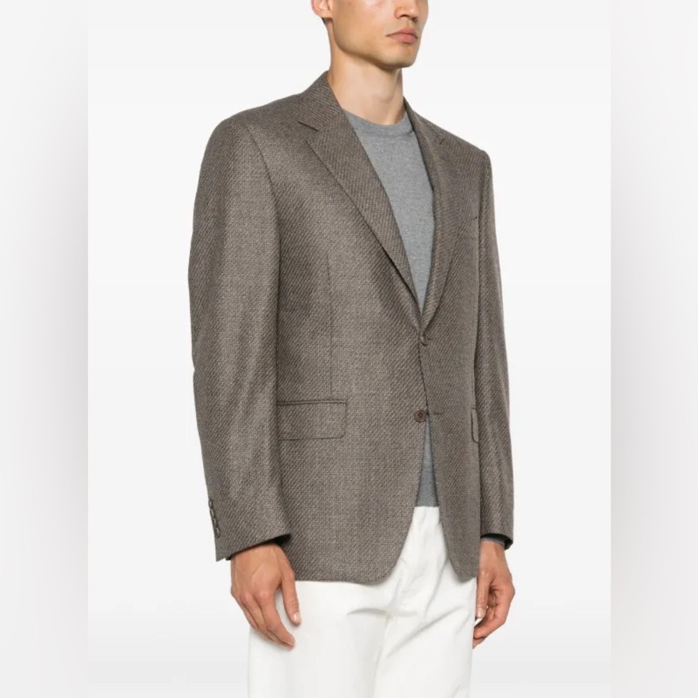 Canali Single Breasted Brown Wool Blazer Sports Coat Size 48